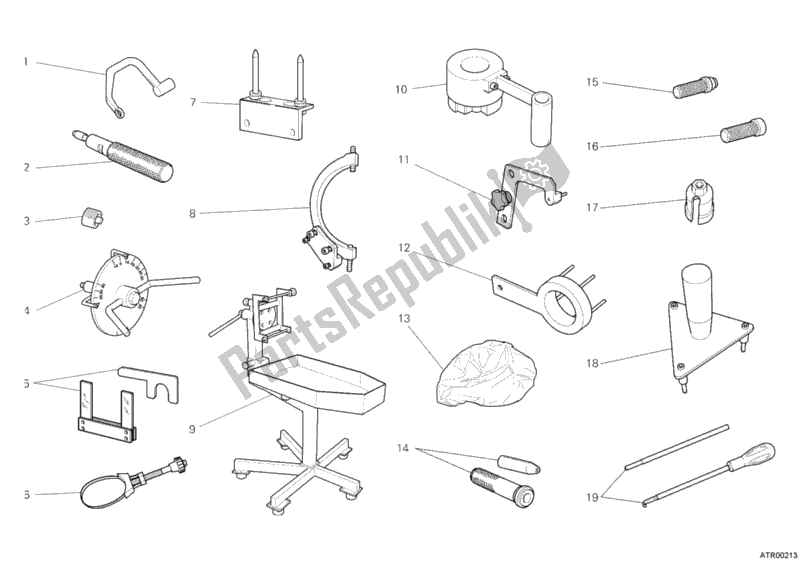 All parts for the Workshop Service Tools, Engine I of the Ducati Multistrada 1200 S ABS USA 2010